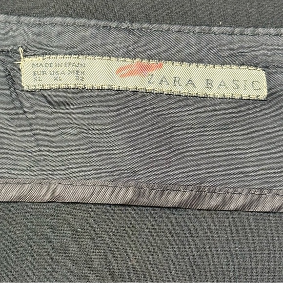 Zara Basic Women's Pencil Skirt, Front Pleat Detail, Side Zipper, Black, Size XL - Picture 5 of 7